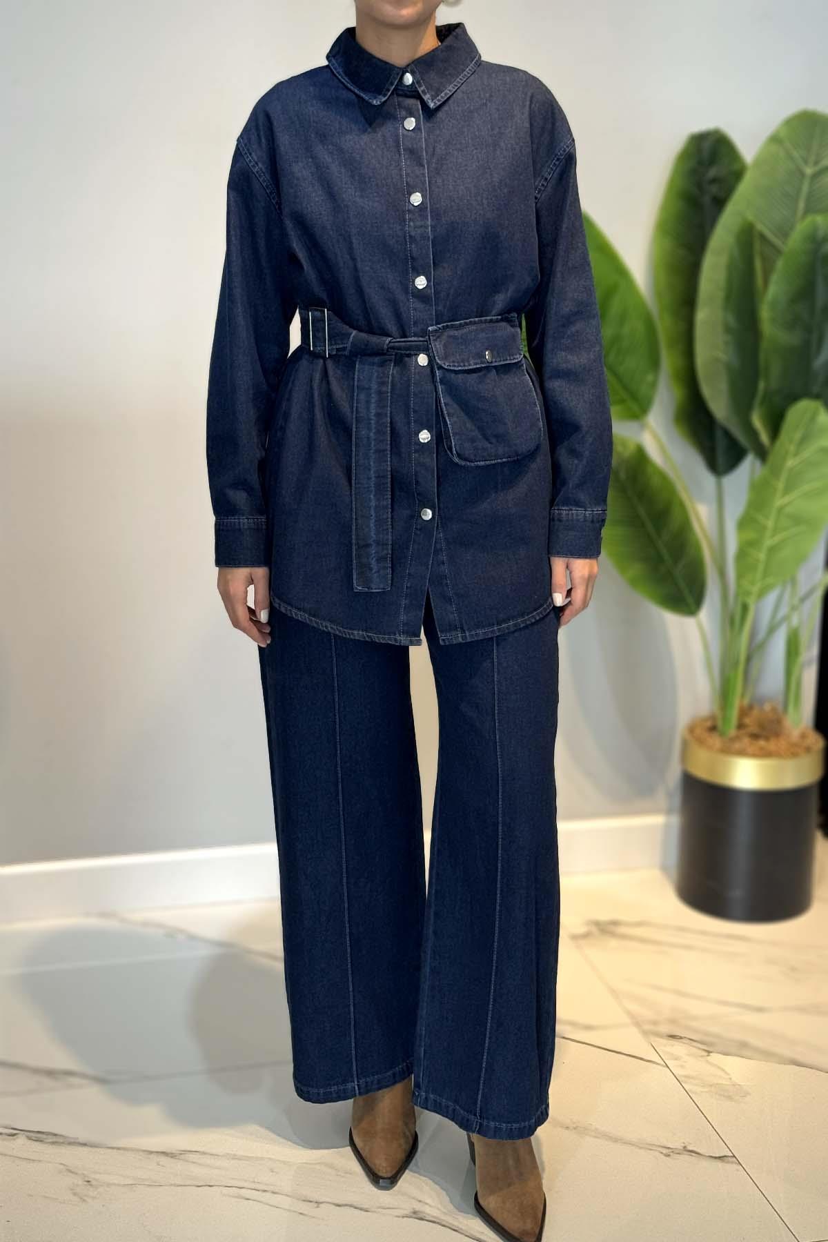 Pamuklu Denim Takım 7430 Mavi