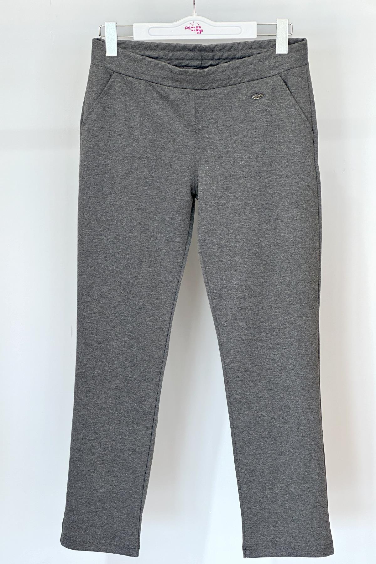 Pantalon Görünümlü Kadın Eşofman Altı 376 Antrasit