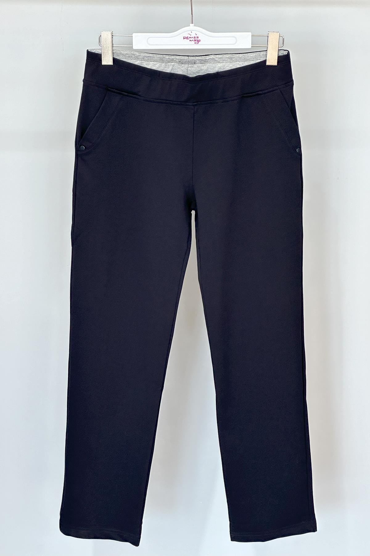 Pantalon Görünümlü Kadın Eşofman Altı 493 Lacivert