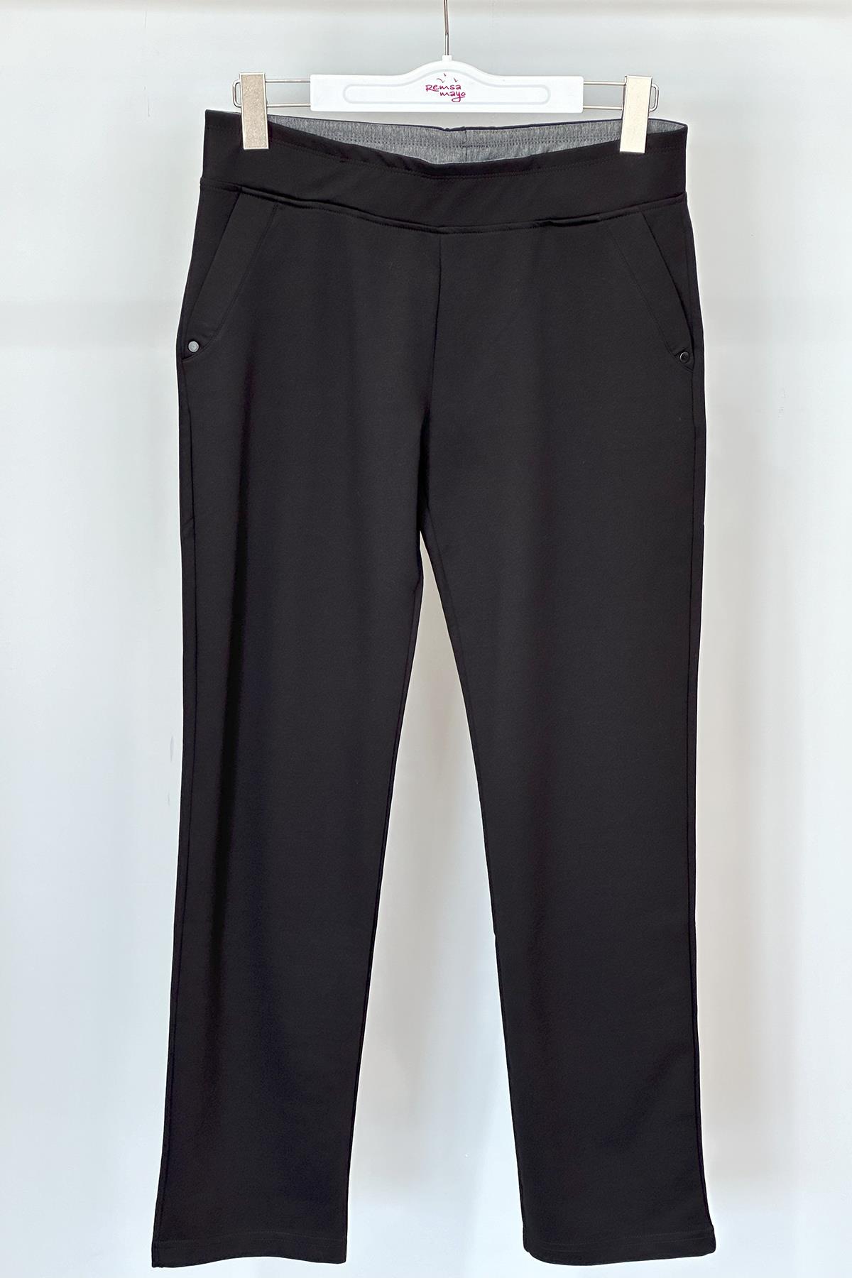 Pantalon Görünümlü Kadın Eşofman Altı 493 Siyah