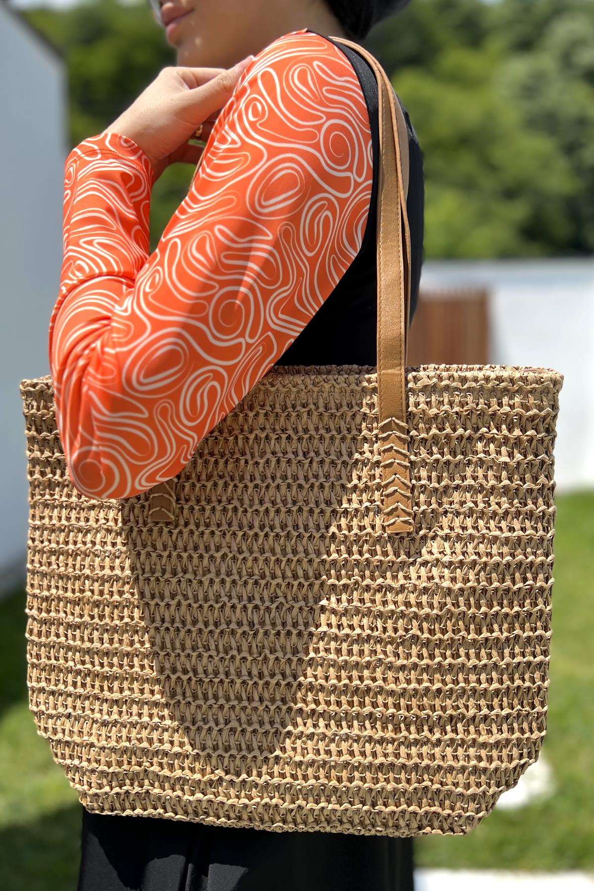 Remsa Hasır Plaj Çantası 005 Camel