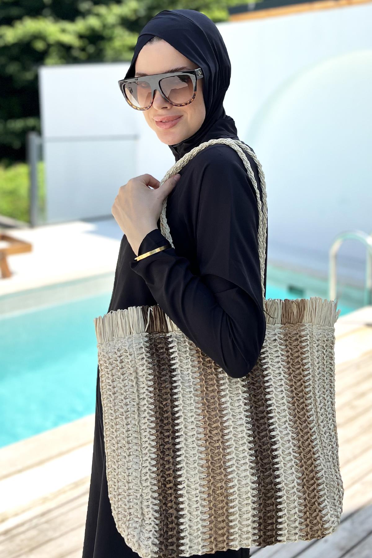 Remsa Hasır Plaj Çantası 017 Bej