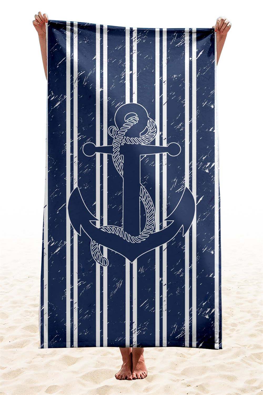 Remsa Mayo Deniz Havuz Mikrofiber Hızlı Su Emen Plaj Havlusu 049 Çapa