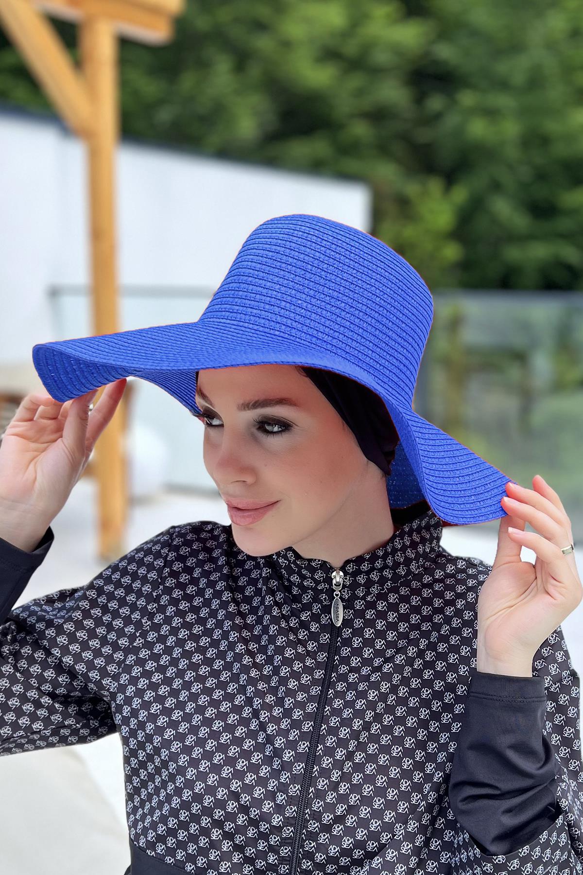 Remsa Mayo Hasır Şapka Saks RŞ-64