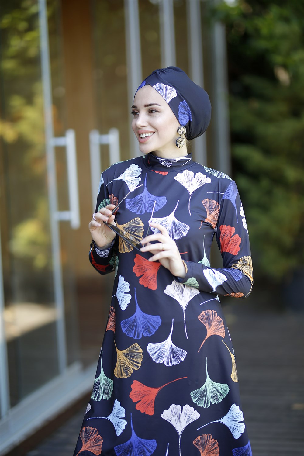 Remsa Mayo Likralı Tam Kapalı Tesettür Mayo 2202 Renkli GİNKO