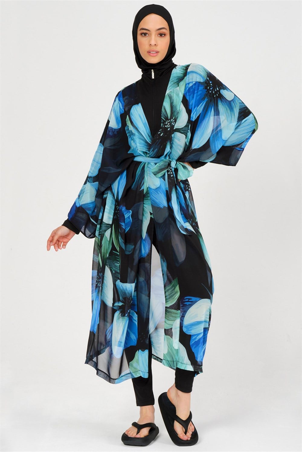 Remsa Mayo Pareo Okaliptus Kaftan Mavi