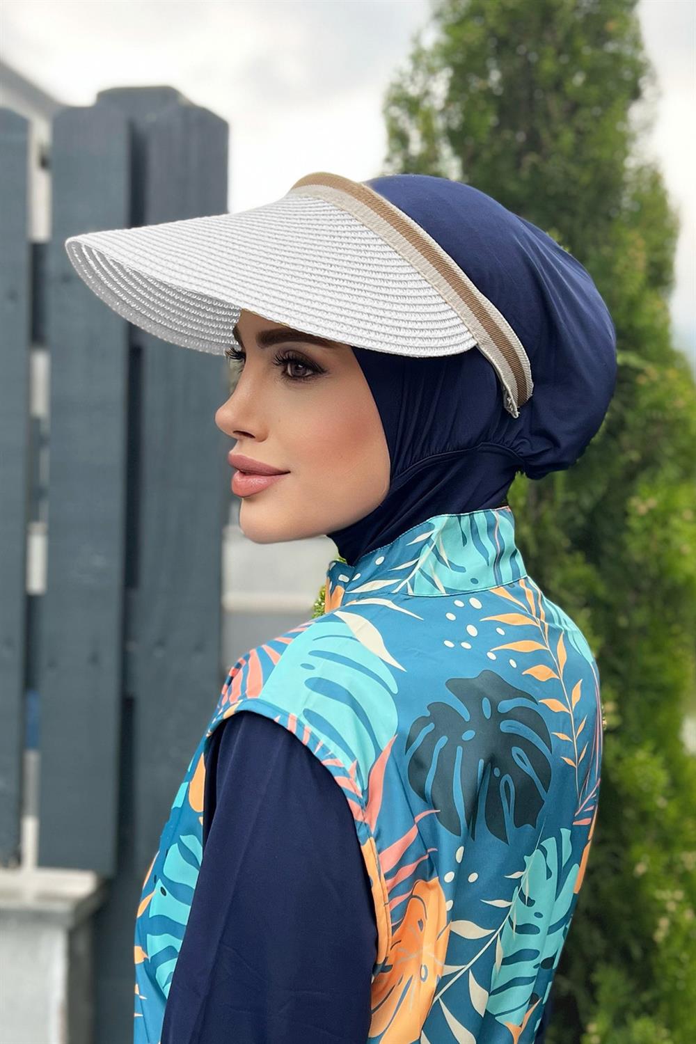 Remsa Mayo Vizör Hasır Şapka Güneş Koruyucu Siperlik RŞ-39 Beyaz