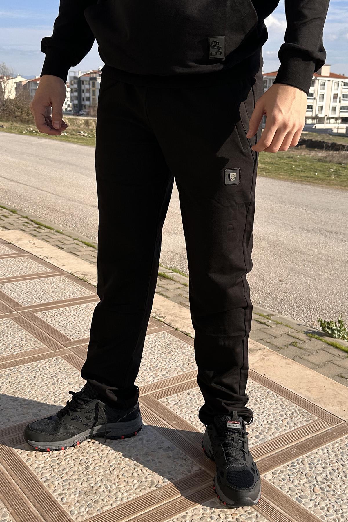 Remsa Spor Erkek Beli Lastikli 3 Cepli Eşofman Altı 6406 Siyah