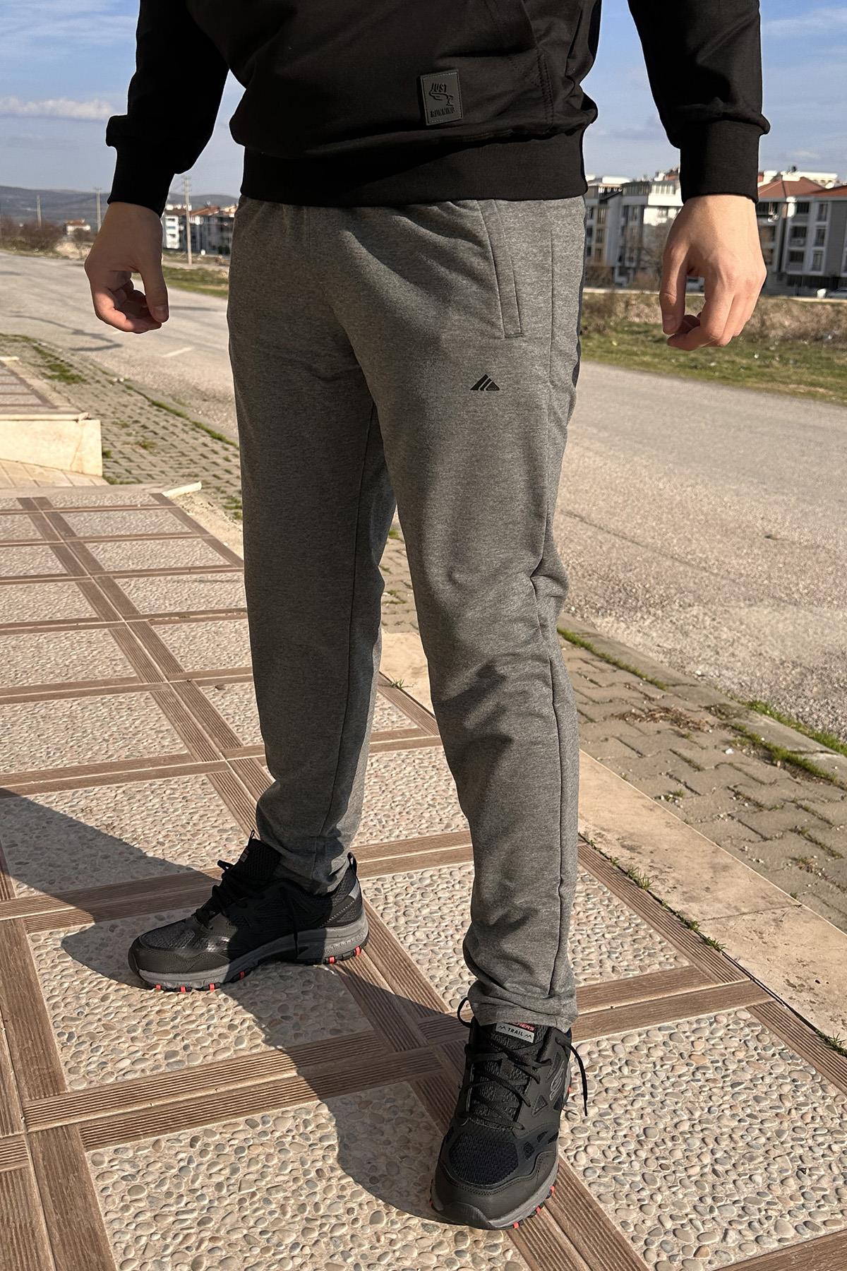 Remsa Spor Erkek Fit Kalıp Beli Lastikli 3 Cepli Eşofman Altı Antrasit