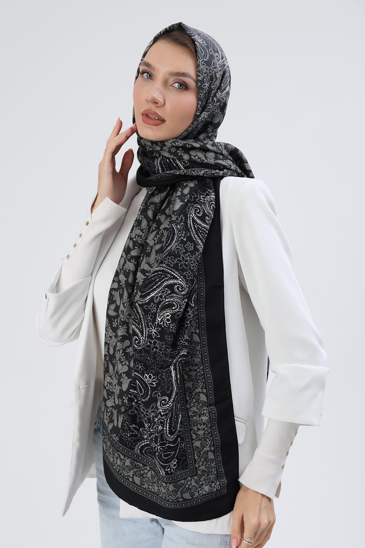 Şal Desen Kadın Şal 1188 Siyah 