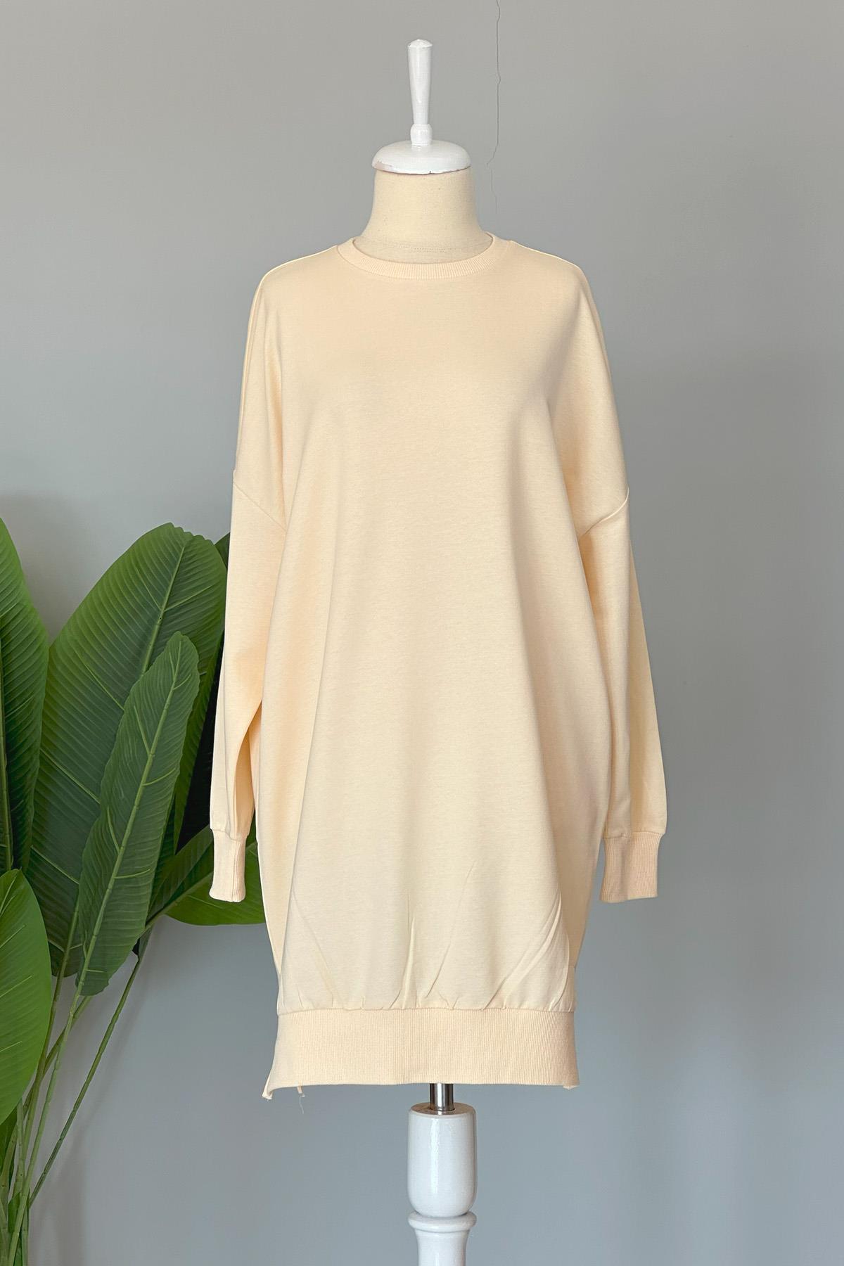 Soul Basic Sweat Tunik 30644 Açık Bej