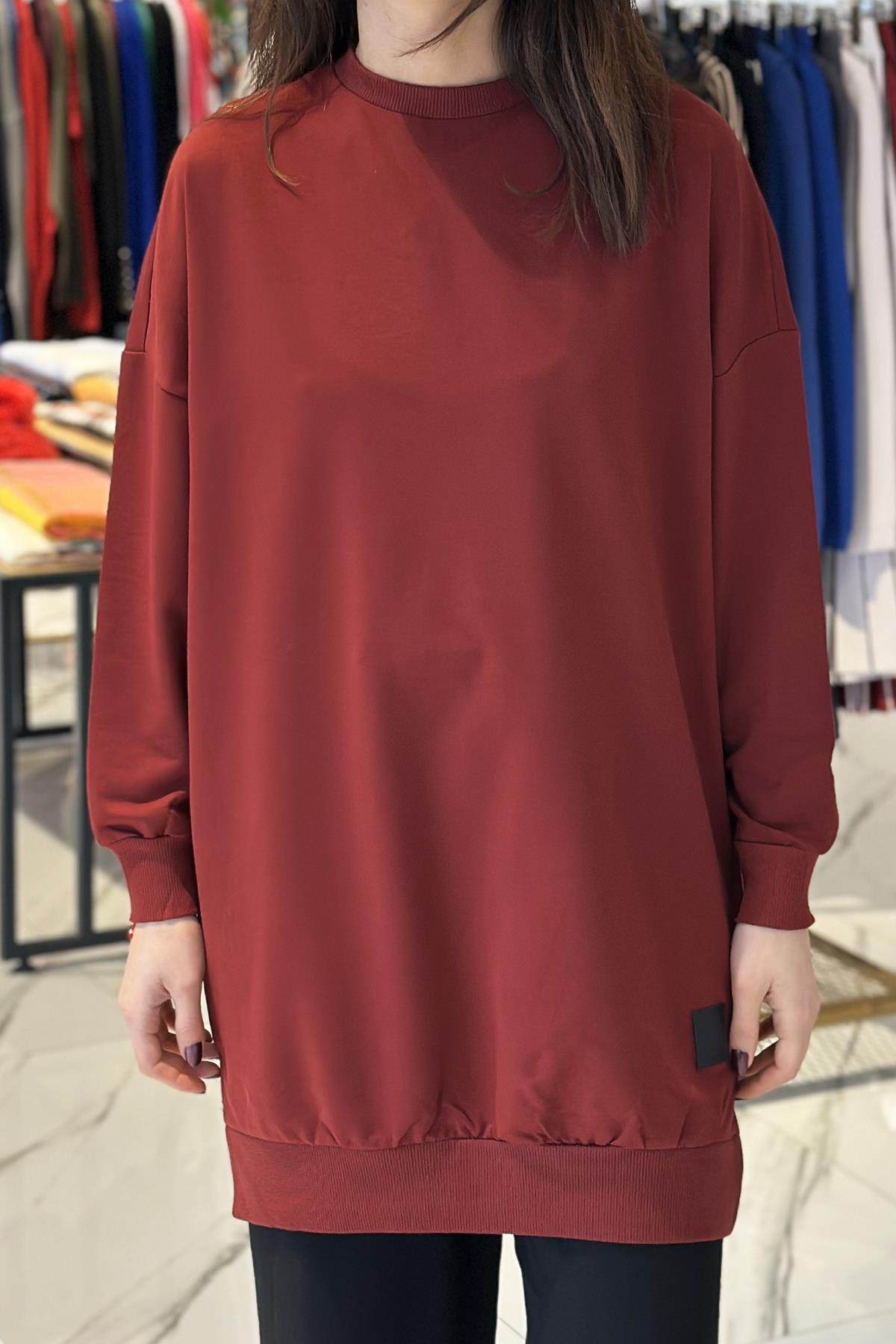 Soul Basic Sweat Tunik 30644 Bordo