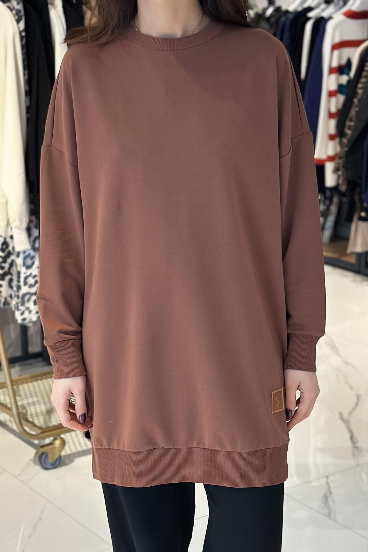 Soul Basic Sweat Tunik 30644 Kahve