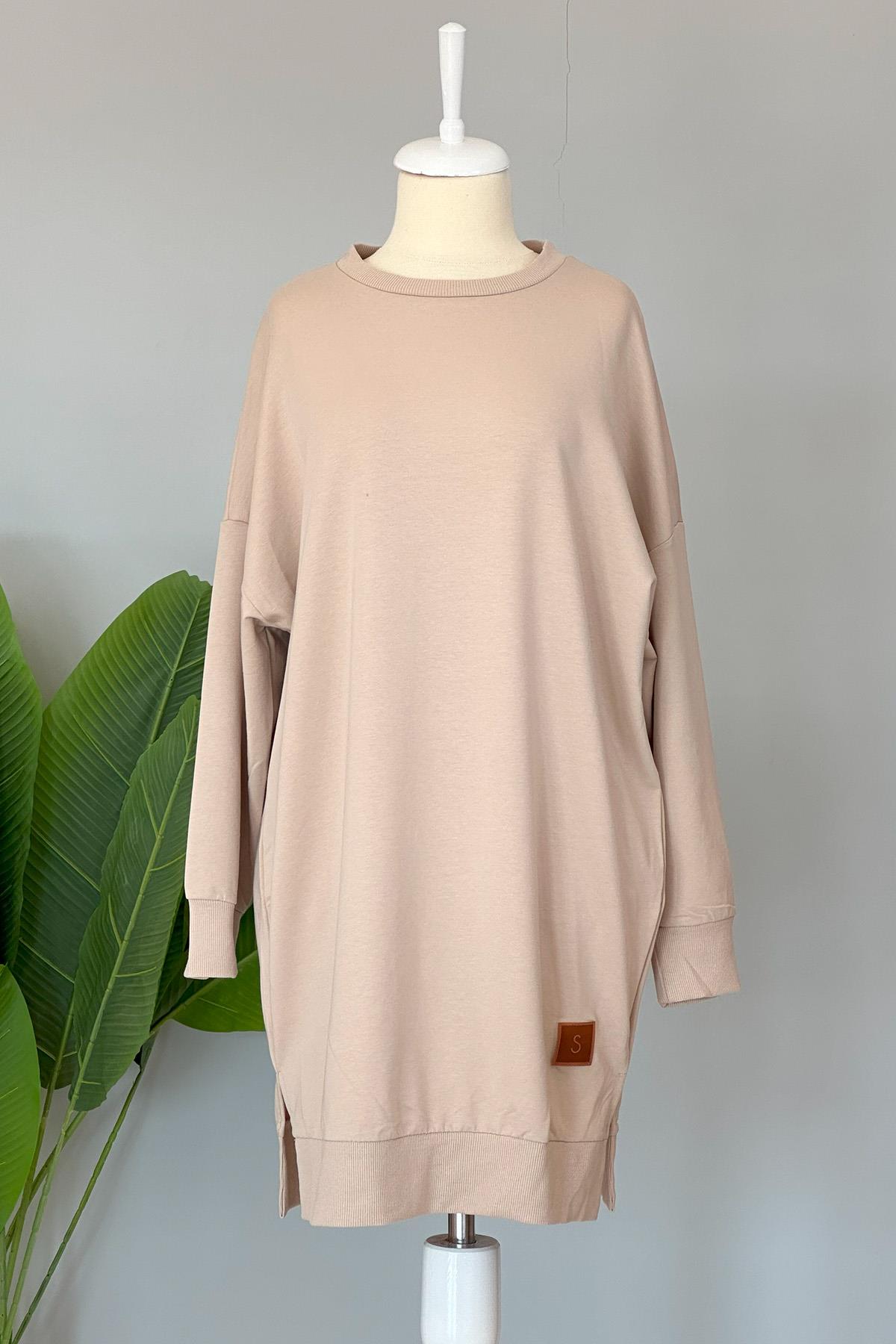 Soul Basic Sweat Tunik 30644 Koyu Bej