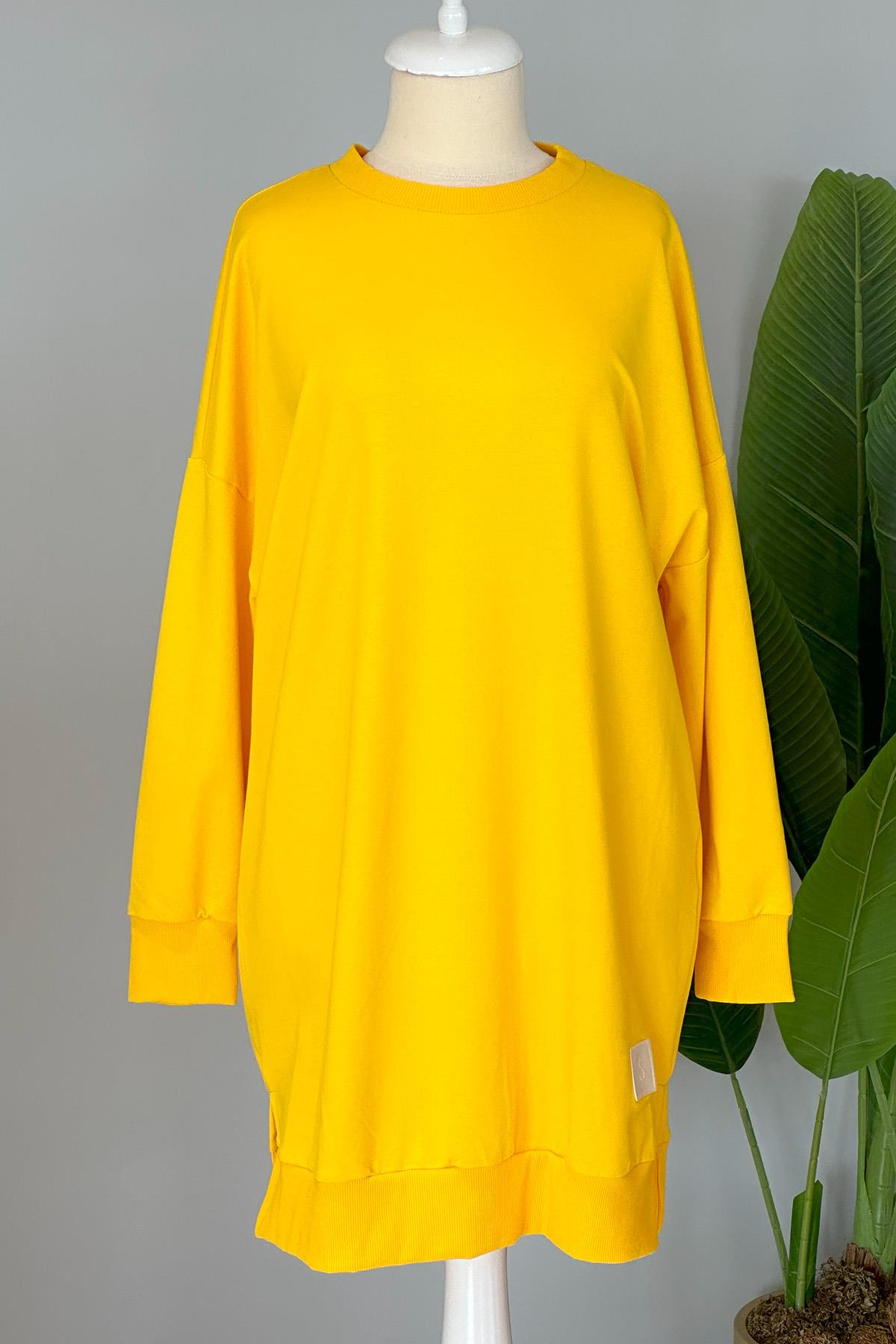 Soul Basic Sweat Tunik 30644 Sarı