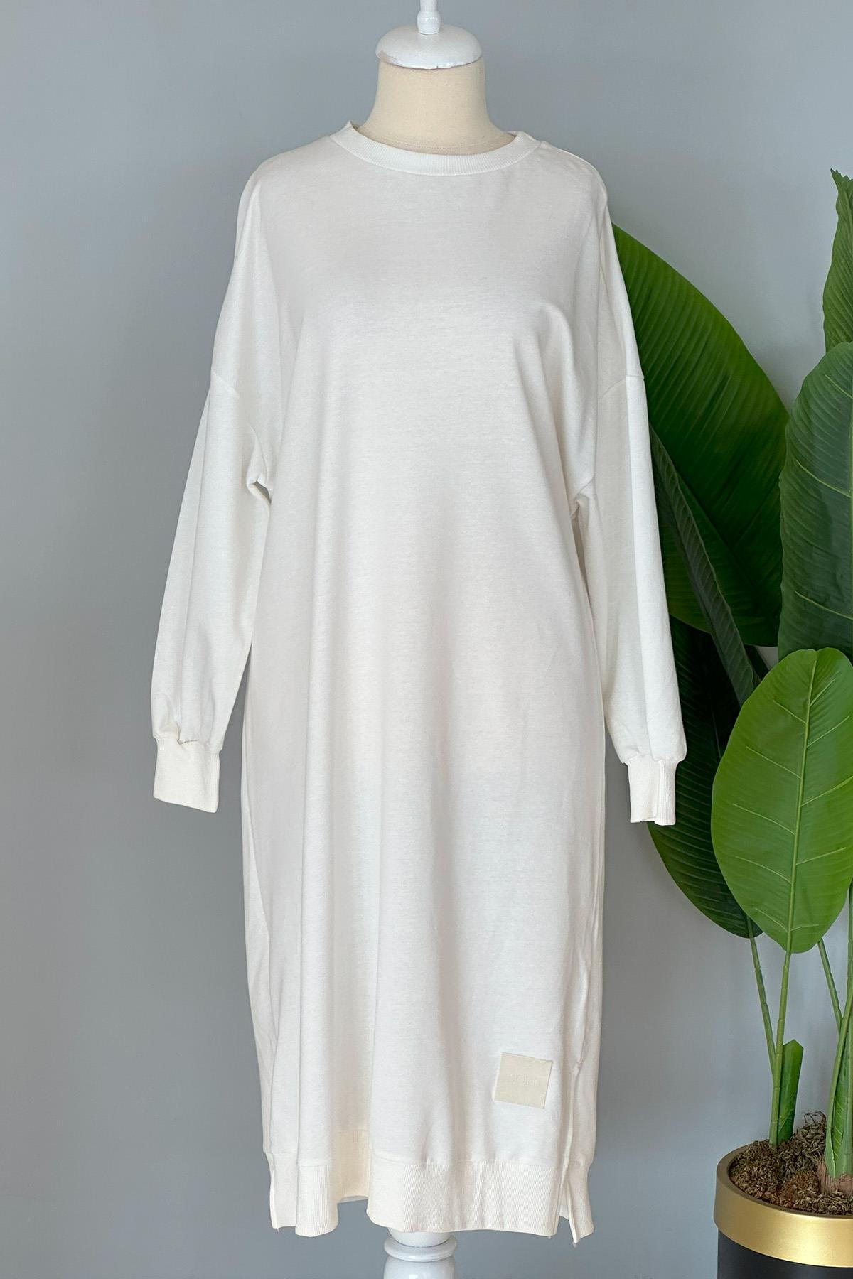 Soul Basic Uzun Sweat Tunik 30645 Ekru