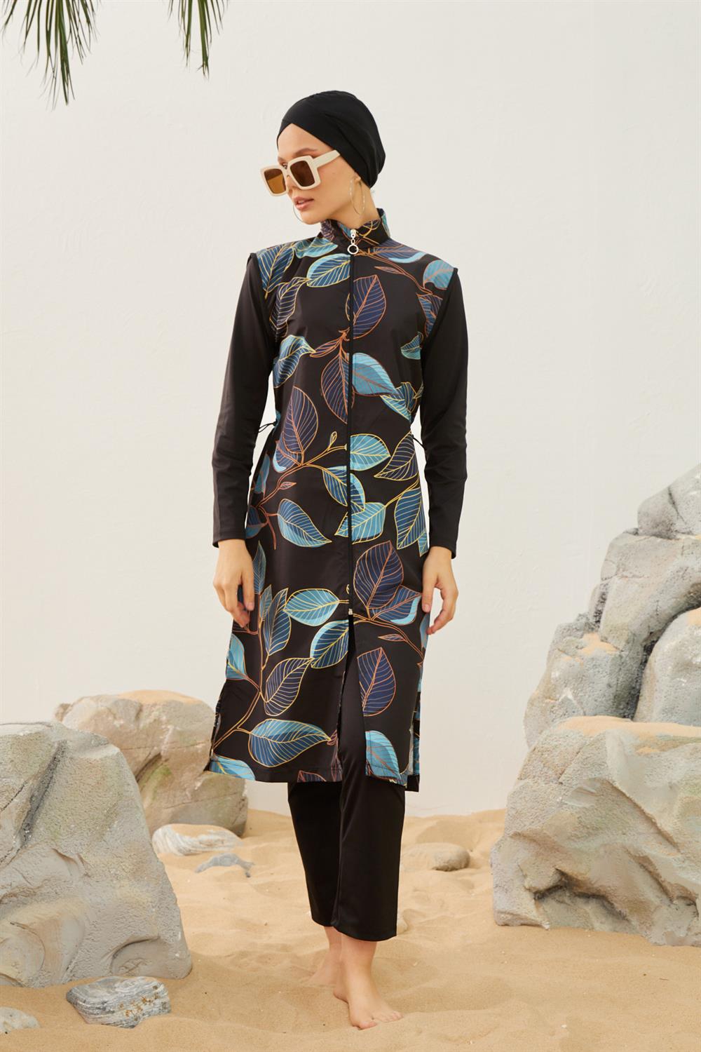 Tam Kapalı Tesettür Mayo Deniz Mayosu TD223-050