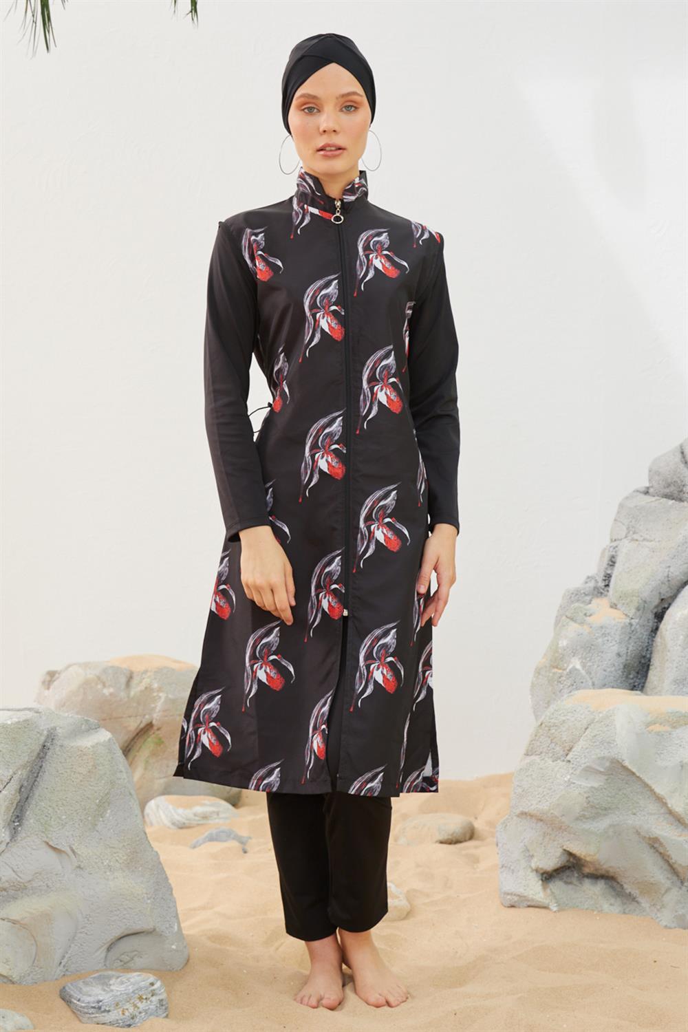 Tam Kapalı Tesettür Mayo Deniz Mayosu TD223-040