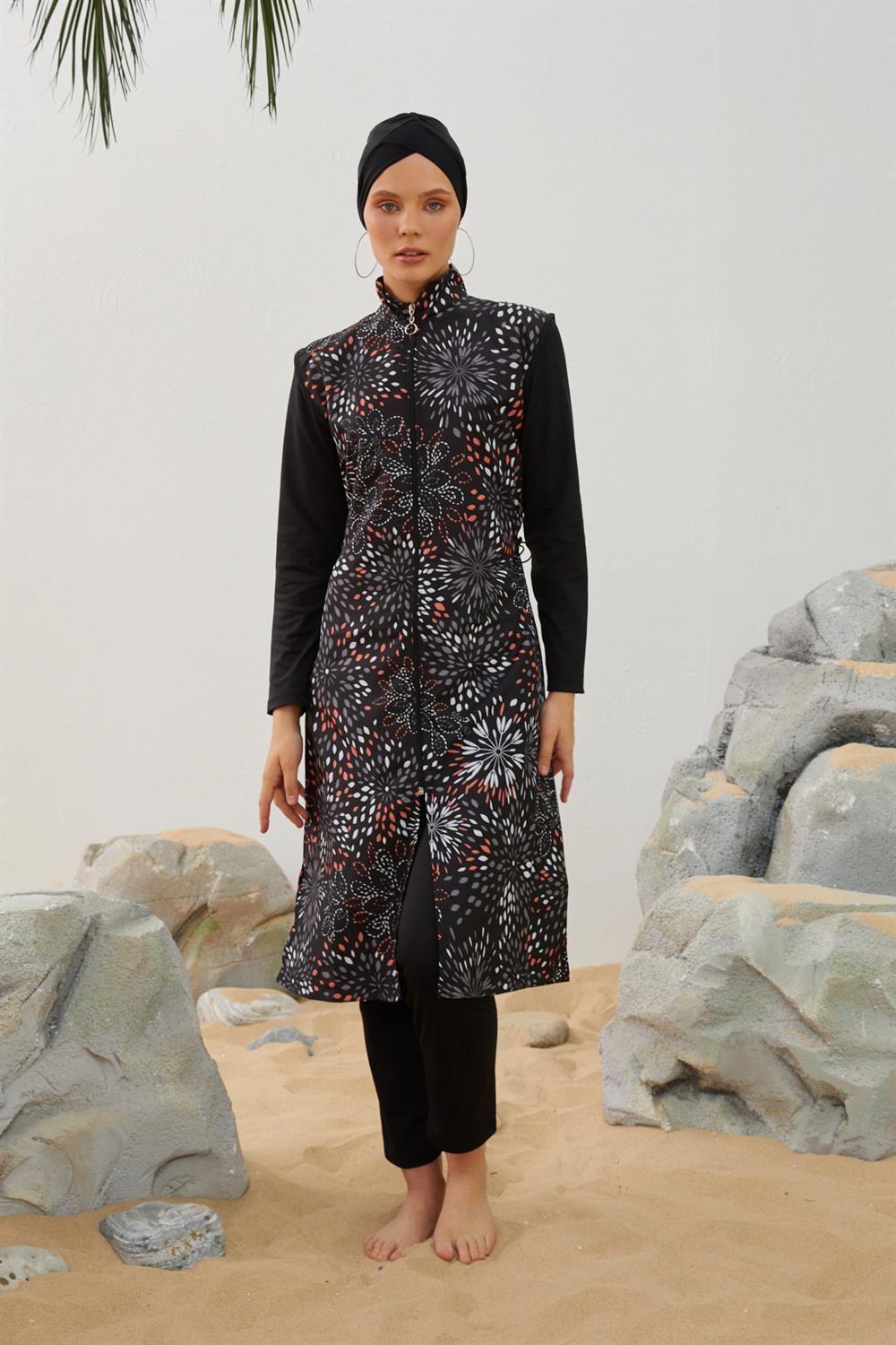 Tam Kapalı Tesettür Mayo Deniz Mayosu TD223-020