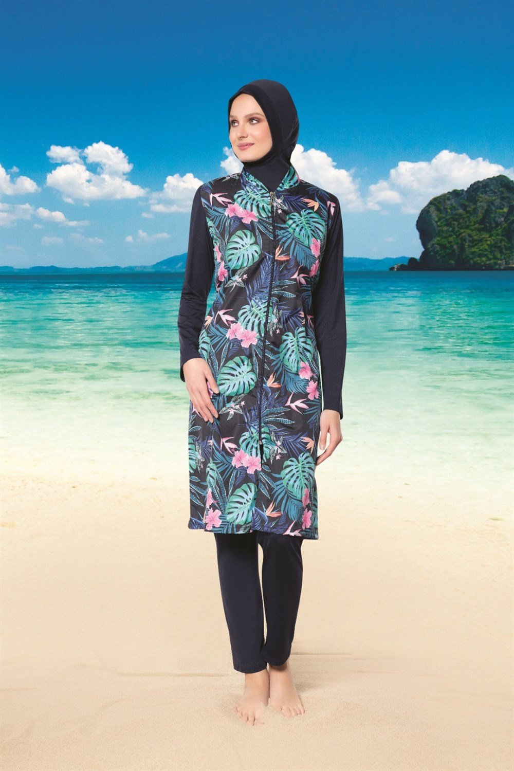 Tam Kapalı Tesettür Mayo Remsa Mayo Lacivert 22145-2