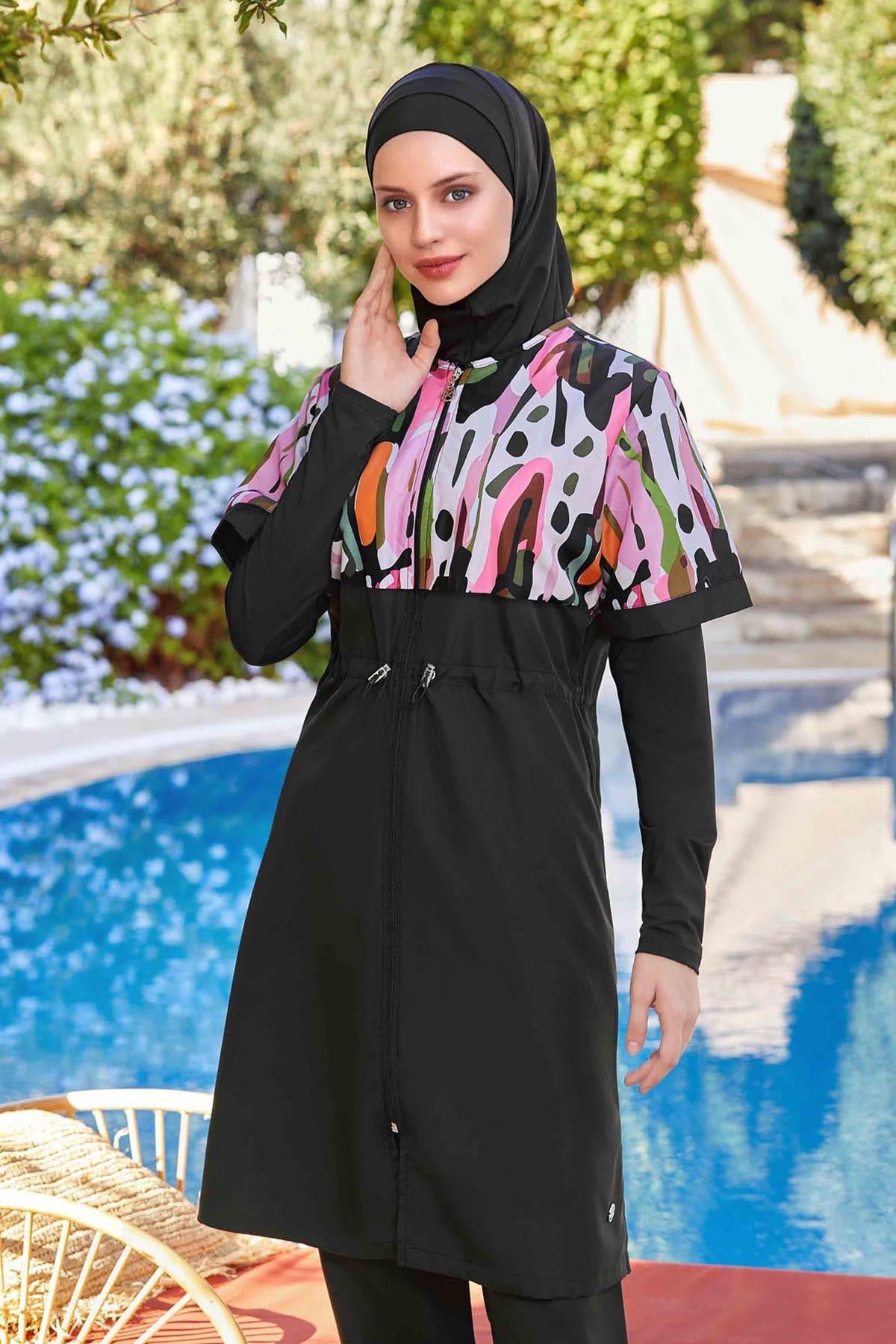 Tam Kapalı Tesettür Mayo Wenndy 8280 Siyah