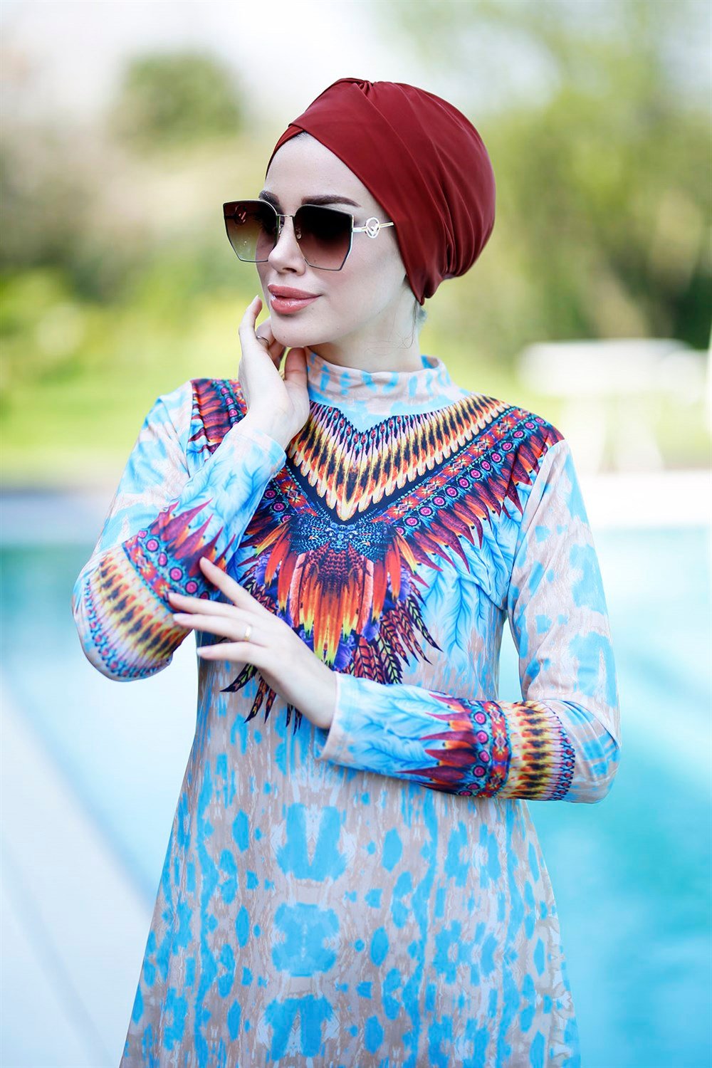 Tasarım Tam Kapalı Tesettür Mayo Remsa Mayo Afrika