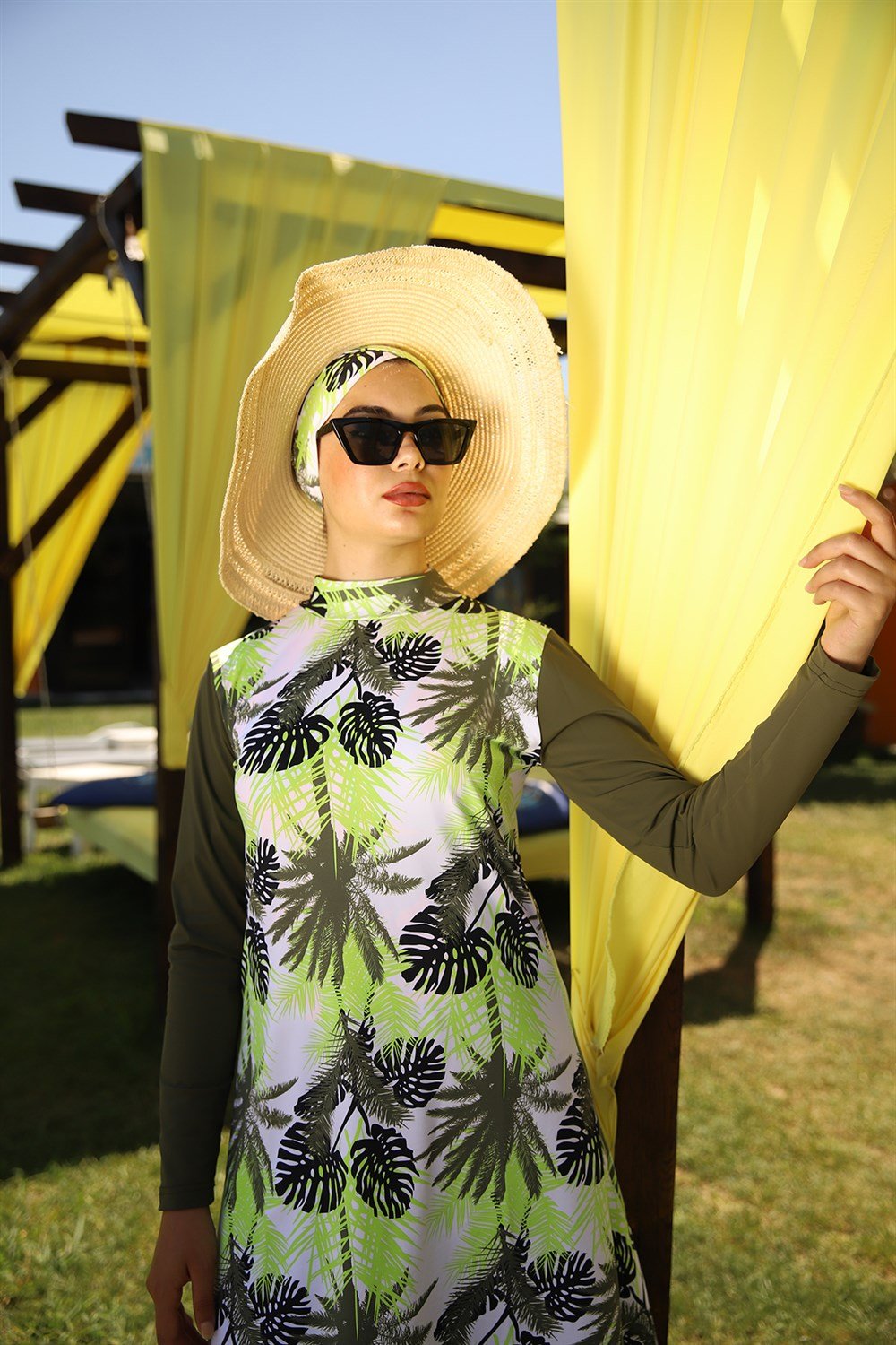 Tasarım Tam Kapalı Tesettür Mayo Remsa Mayo Yeşil 900-202