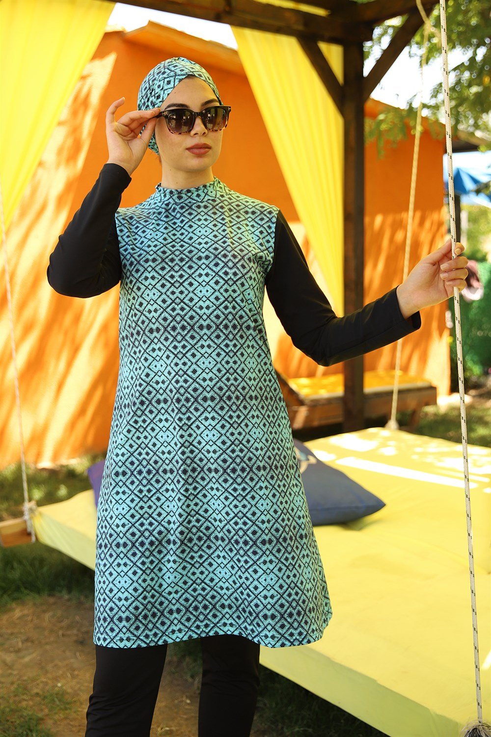 Tasarım Tam Kapalı Tesettür Mayo Remsa Mayo Mint 900-200