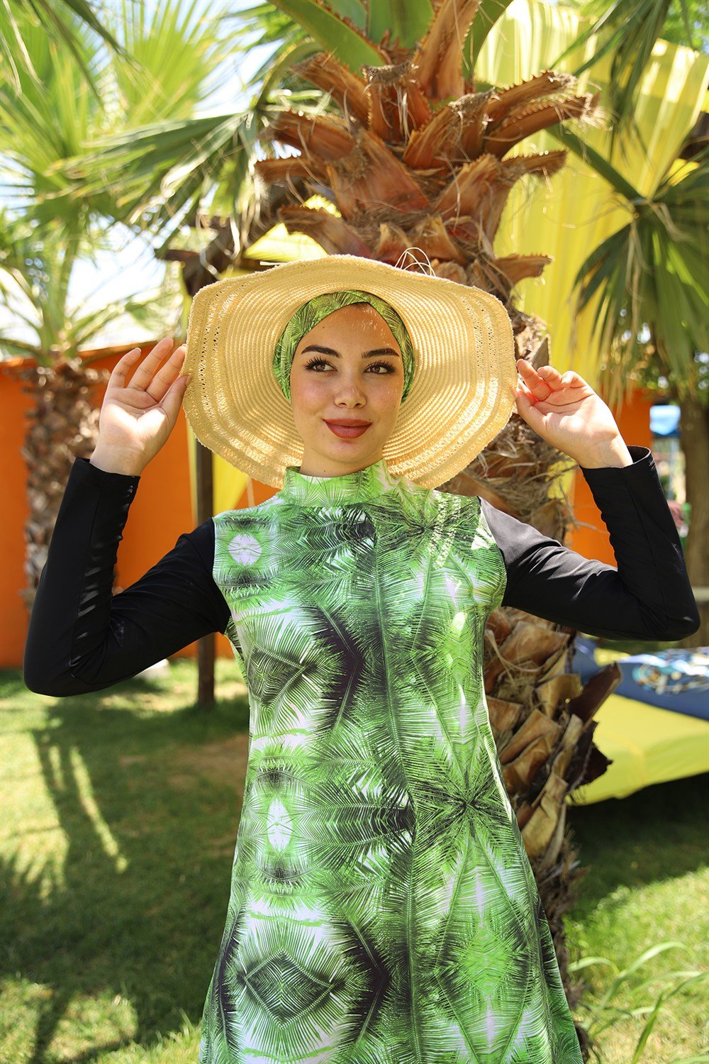 Tasarım Tam Kapalı Tesettür Mayo Remsa Mayo Yeşil 900-201