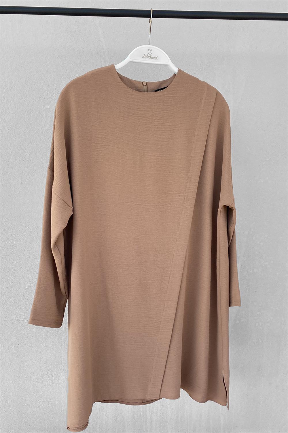 Tesettür Ayrobin Tunik 1056 Camel