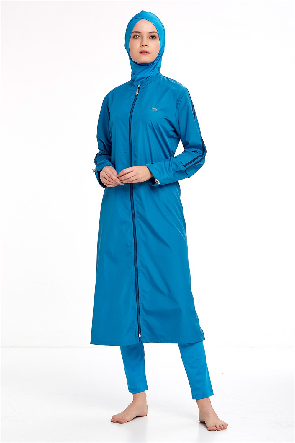 Tesettür Uzun Mayo 1314 Açık Lacivert