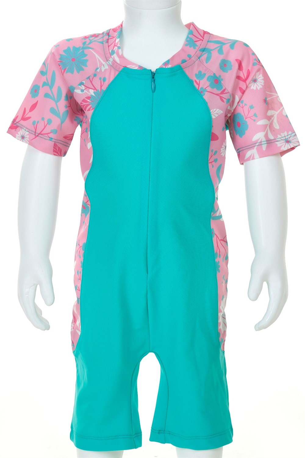 Tulum Kısa Kollu Şortlu Çocuk Bebek Mayo 3189 Mint