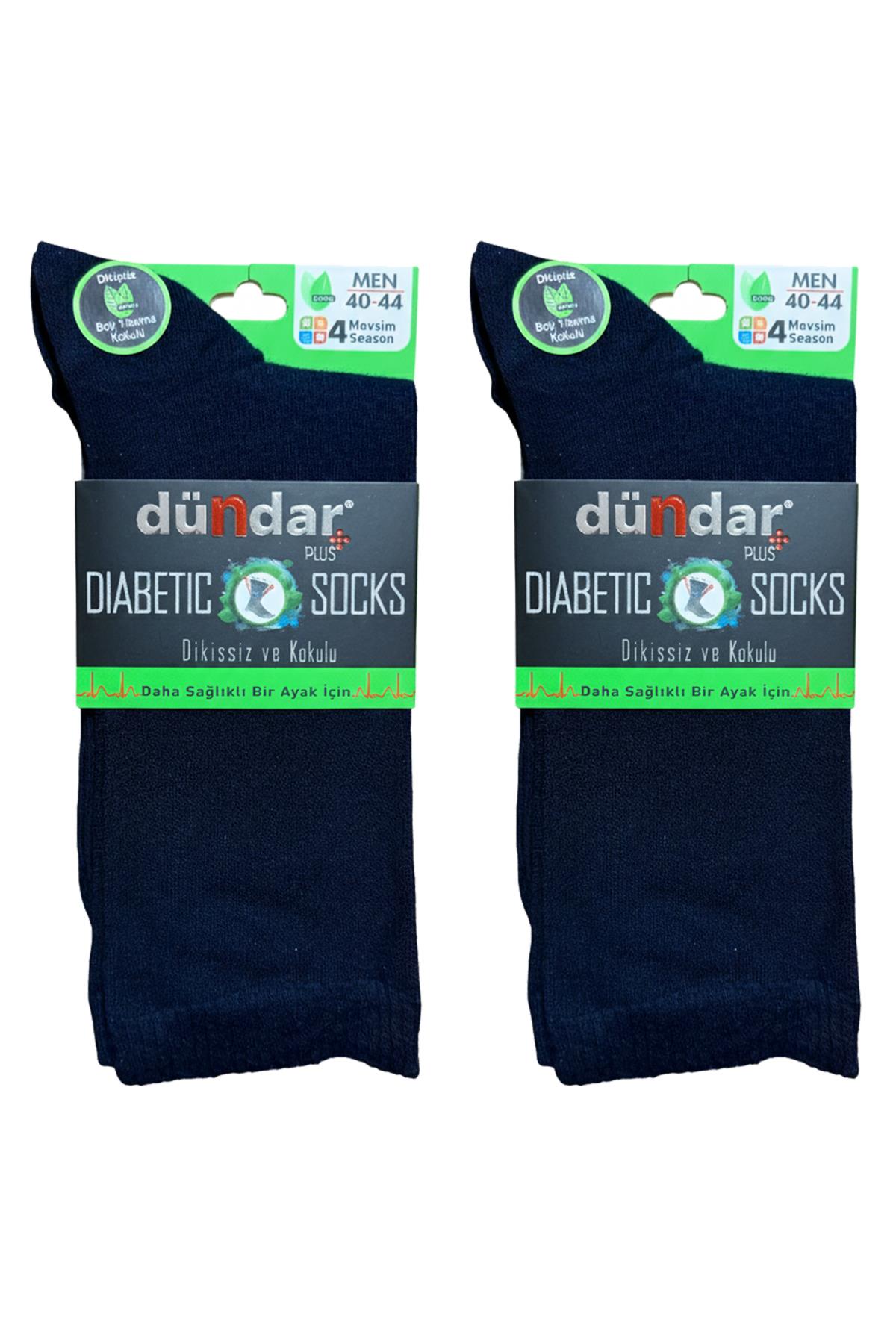 Unisex 40-44 Bambu Çorap Dündar Şeker Çorabı Dikişsiz 2'li Paket 6982 Lacivert