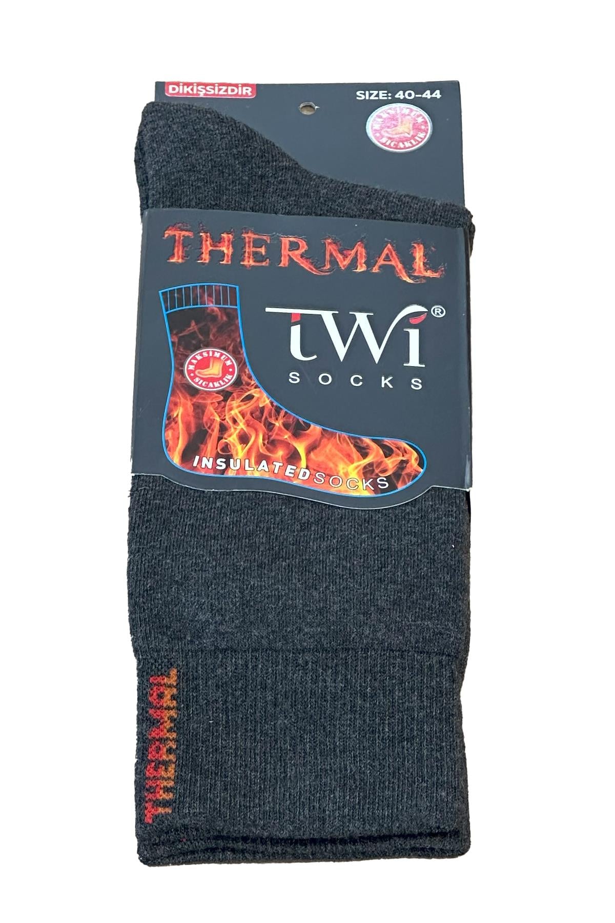 Unisex 40-44 Kışlık Termal Soket Çorap TWİ-01-T Antrasit