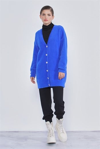 Nuss Angora Basic Hırka Renkli