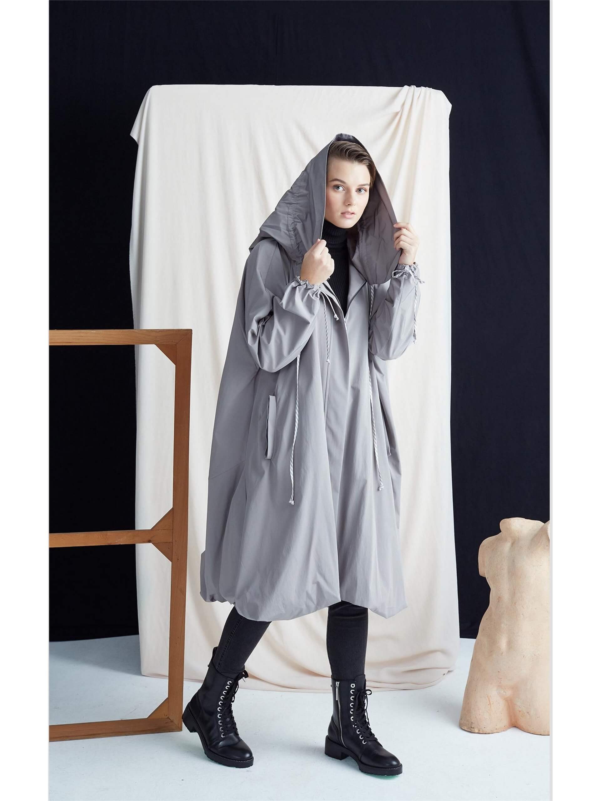 Gray Raincoat BAQA
