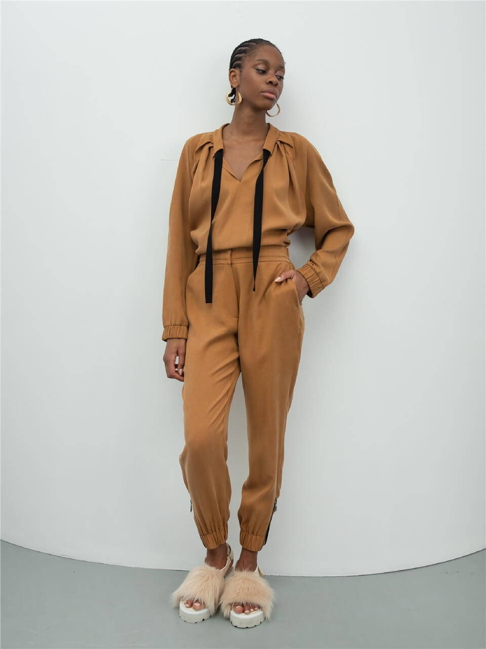 Camel Color Jogger Pants BAQA