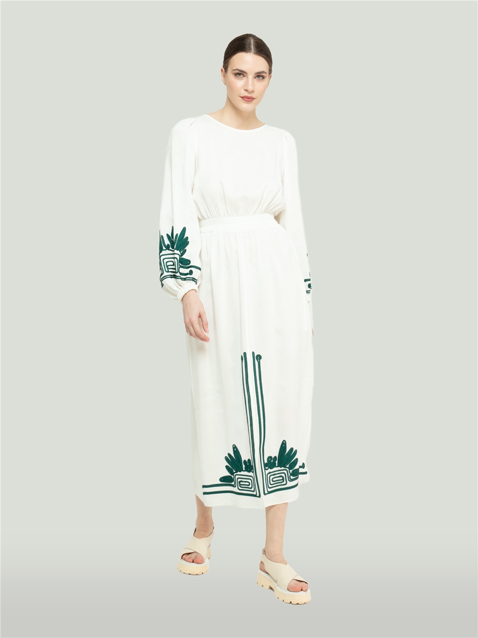 Zara dress with contrasting embroidery top