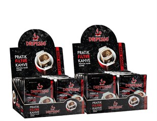 Dark Roast Pratik Filtre Kahve 100'lü PaketDripesso Dark Roast 100'lü Paket Pratik Filtre Kahveler