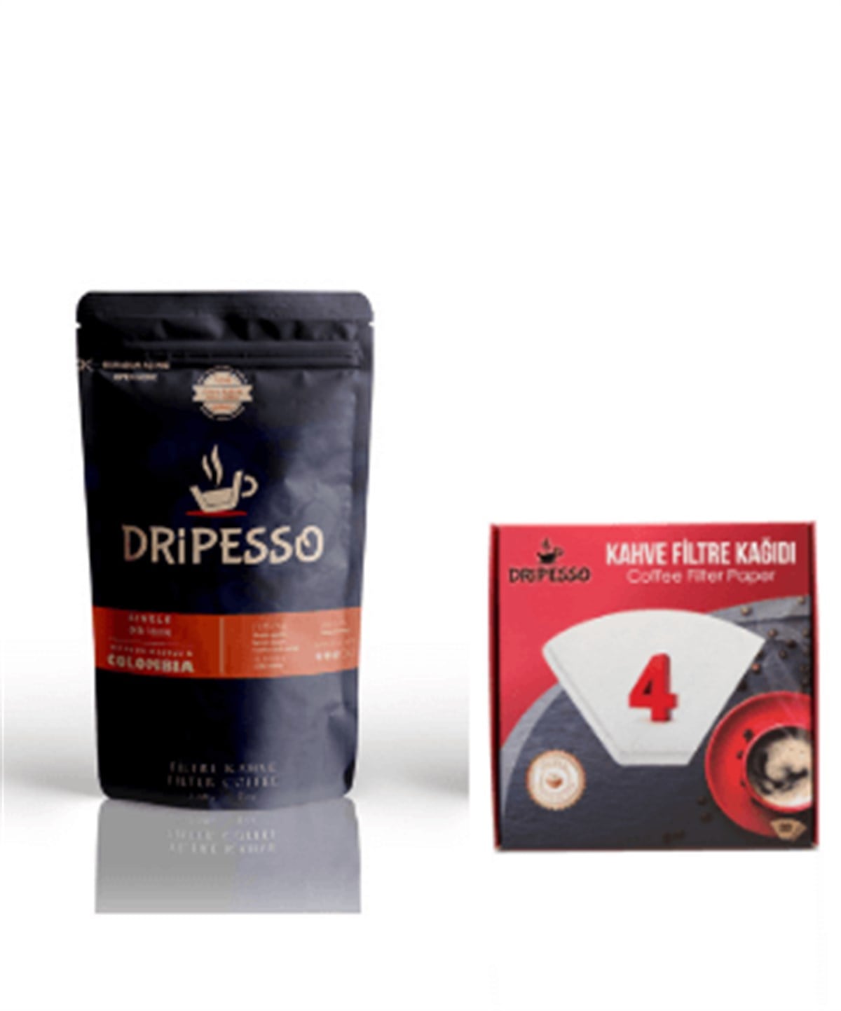 Colombia Filtre Kahve SetiDripesso Colombia Supremo Filtre Kahve 250Gr | Filtre Kahve kağıdı SetiFiltre Kahveler