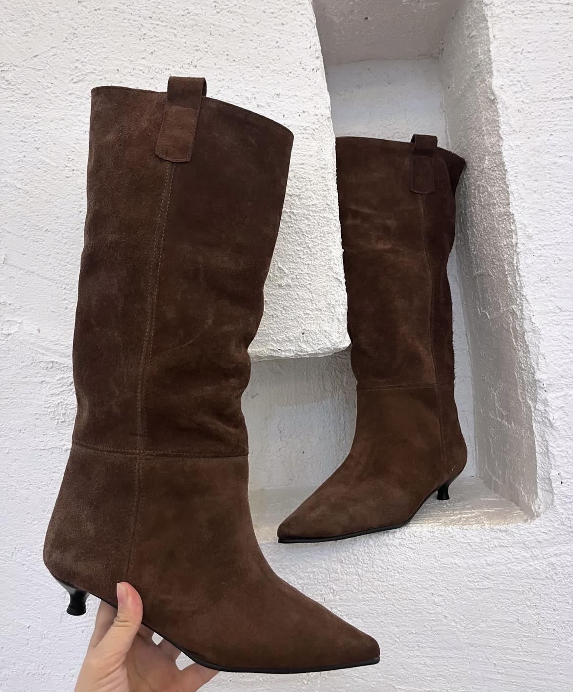 ACI KAHVE MİNİ TOPUK  ÇİZME