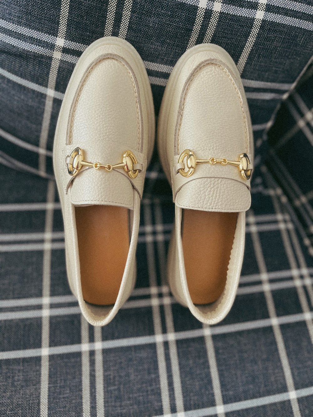 BEJ GERÇEK DERİ LEOFER