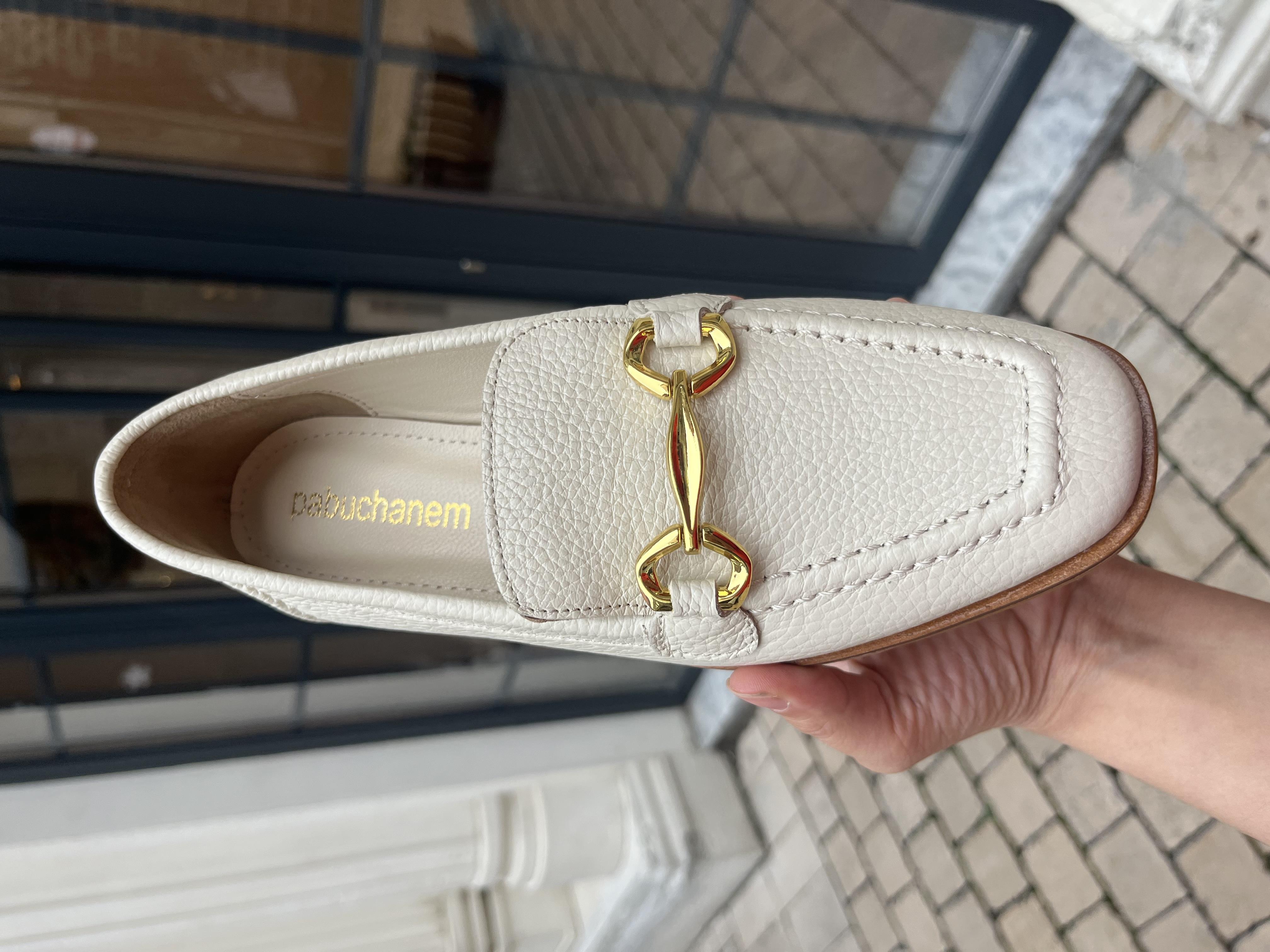 BEJ GOLD TOKALI GERÇEK DERİ LEOFER