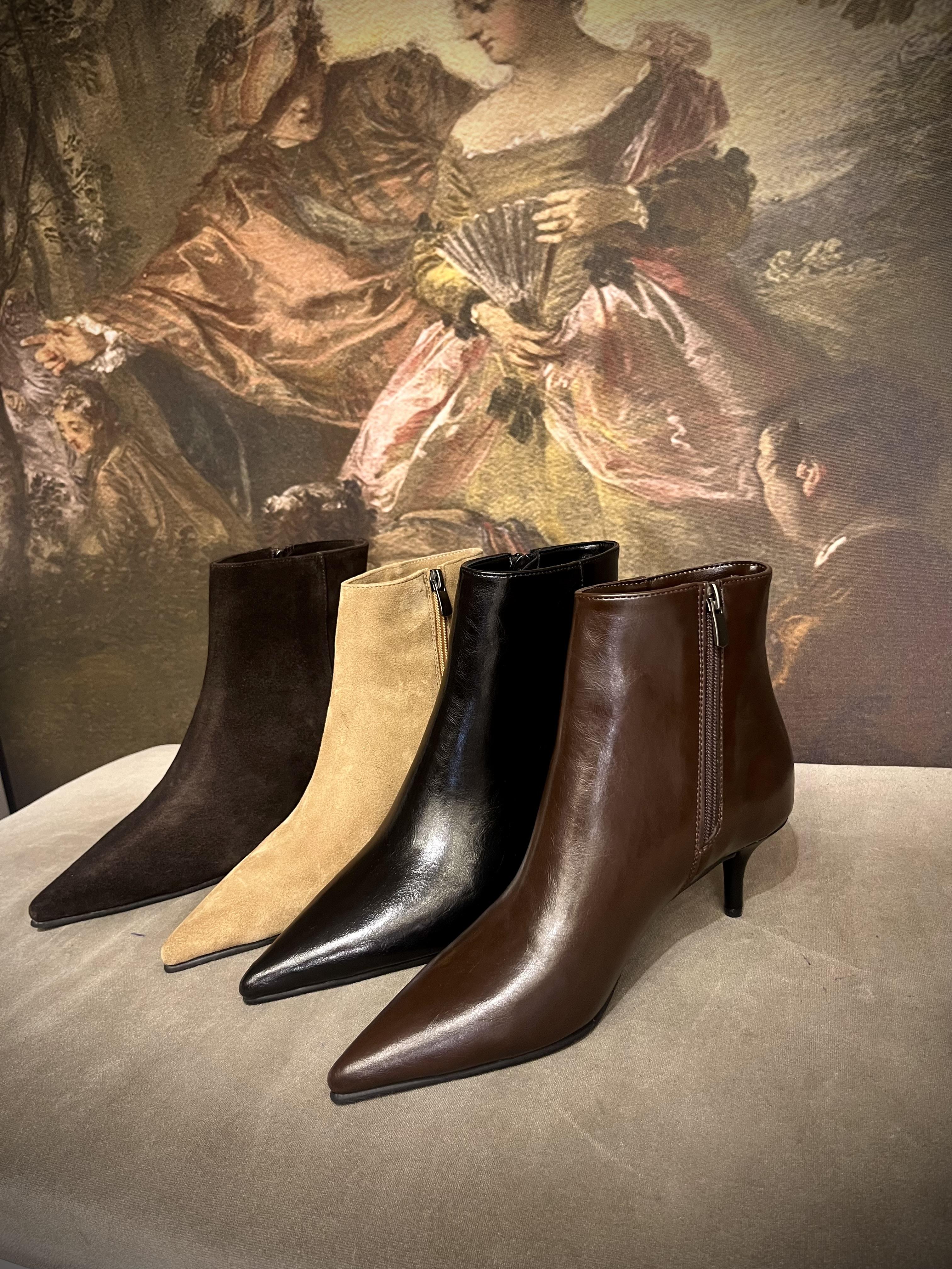 SİYAH RUSTİK KUMAŞ TOPUKLU BOT