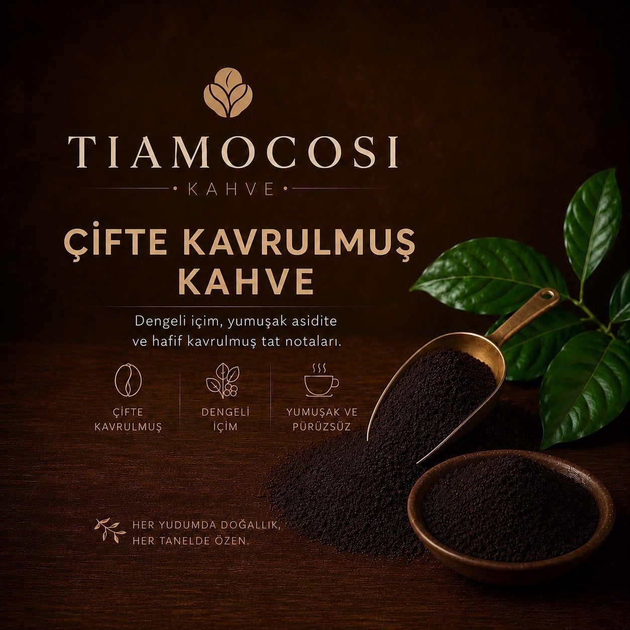 Çifte Kavrulmuş Türk Kahvesi 250 grÇifte Kavrulmuş Türk Kahvesi 250 gr | İskenderun Kahve | Kahve Sipariş | TİAMOCOSİ |Kahve