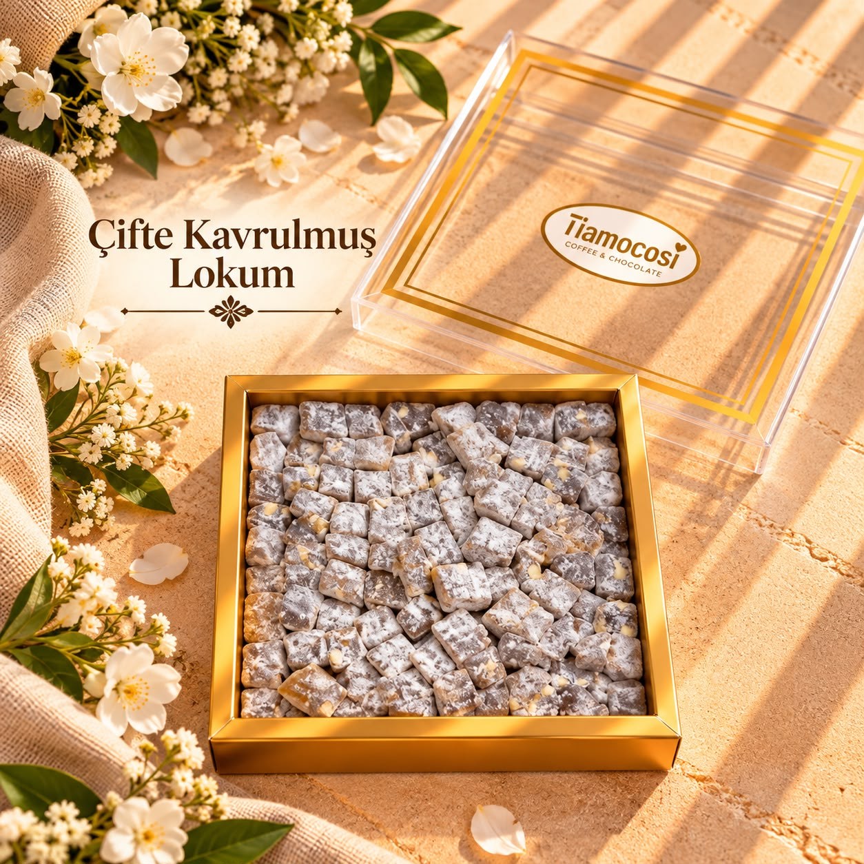 Çifte Kavrulmuş Antep Fıstıklı Lokum 875GRÇifte Kavrulmuş Antep Fıstıklı Lokum 1 KG | Hatay Lokum Sipariş Ver | İskenderun Lokum | TİAMOCOSİ |Lokum