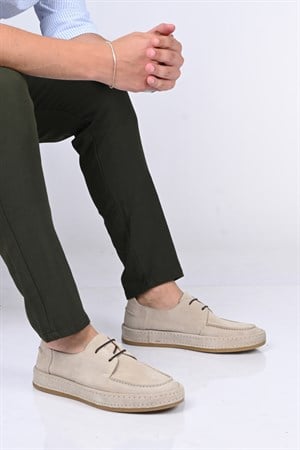 Bestello Bağcıklı Kauçuk Taban Hakiki Deri Loafer174-1875 Erkek Ayakkabı174-1875_VIZON SUET_40Loafer