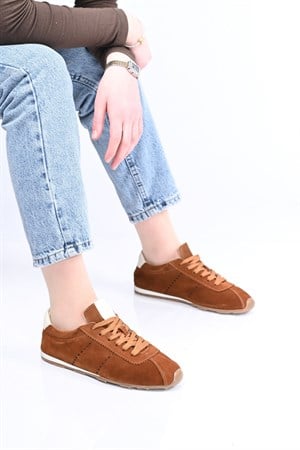 Bestello Bağcıklı Termo Taban Hakiki Deri Sneaker 341-0138 Kadın Ayakkabı341-0138_TABA SUET_36Spor Ayakkabı & Sneaker