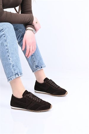 Bestello Bağcıklı Termo Taban Hakiki Deri Sneaker 341-0135 Kadın Ayakkabı341-0135_KAHVE SUET_36Spor Ayakkabı & Sneaker