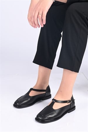 Bestello Bağcıksız Kemer Tokalı Jurdan Taban Hakiki Deri Günlük 332-26121 Kadın Ayakkabı332-26121_SIYAH_36Babet & Loafer